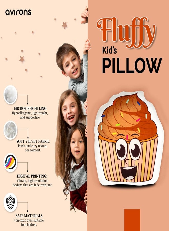 Avirons Fun Muffins Face Pillow - Soft, Plush, and Cozy Companion for Kids, Ideal for Sleep, Play, or Relaxing, Adding Sweet Charm and Comfort to Their Room or Play Area - Image 5