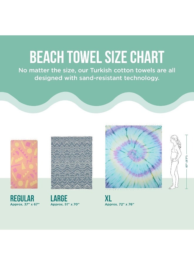 Sand Cloud منشفة شاطئ تركية من ساند كلاود - مقاومة للرمال - منشفة تركية عضوية معتمدة 100% - منشفة سريعة الجفاف للشاطئ، النزهات، البطانية أو الحمام - كما تم عرضها في برنامج شارك تانك - غوجيك بورغندي - Image 5