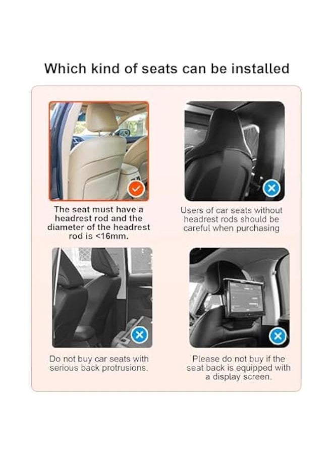 Generic - Car Back Seat Table | Adjustable Passenger Backseat Laptop Desk for Working | Vehicle Seat Organizer Rack for Dining, Eating, Laptop Tray for Writing - Image 1