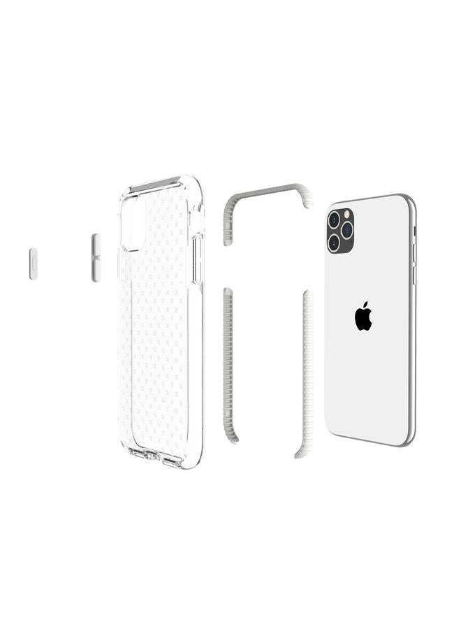 زبون جراب لهاتف iPhone 11 Pro Max بنمط شبكي، جراب واقٍ شفاف مقاوم للصدمات من مادة TPU - Image 5