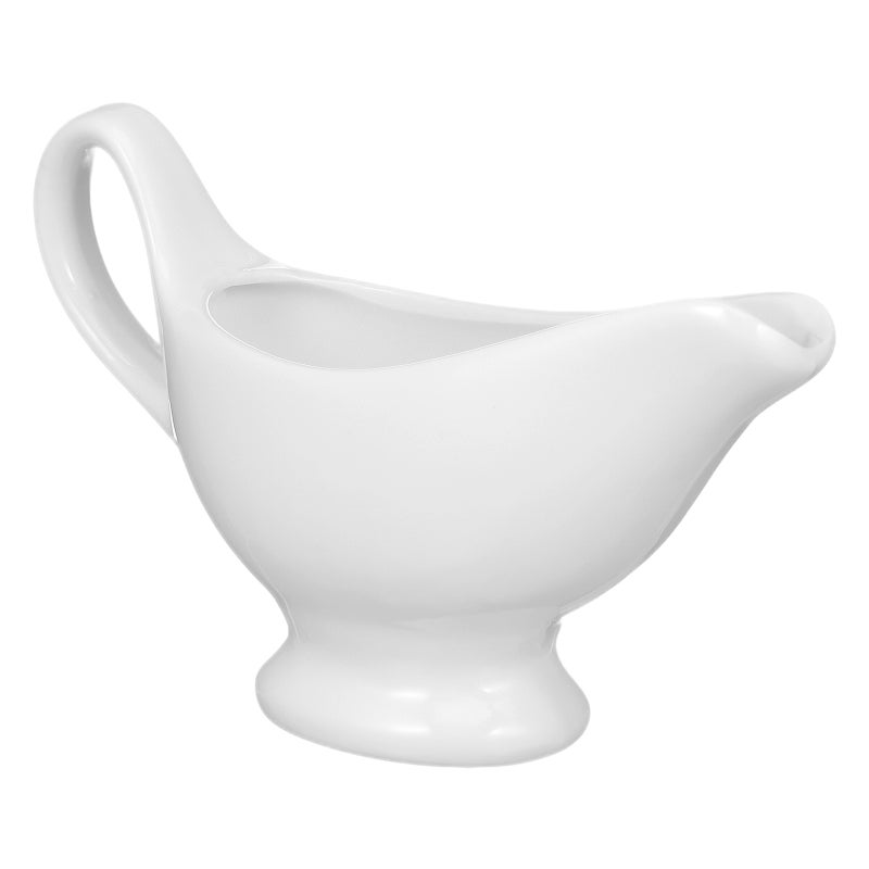 1Pc Ceramic Gravy Boat Simple Tomato Sauce Jug Home Seasoning Storage Container - Image 1