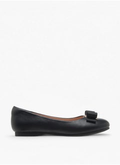 Little Missy Girls Bow Accent Slip-On Ballerina Shoes  - Image 3