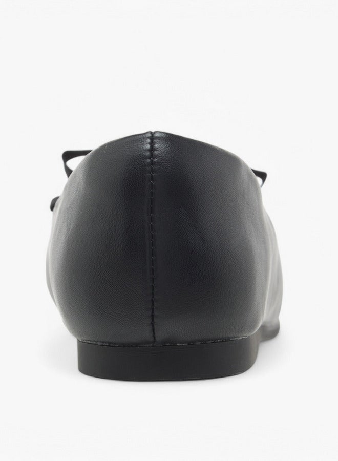 Little Missy Girls Bow Accent Slip-On Ballerina Shoes - Image 5