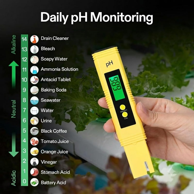 Digital pH Meter Water Quality Tester, 0-14 pH Range, 0.01 Accuracy - Image 2
