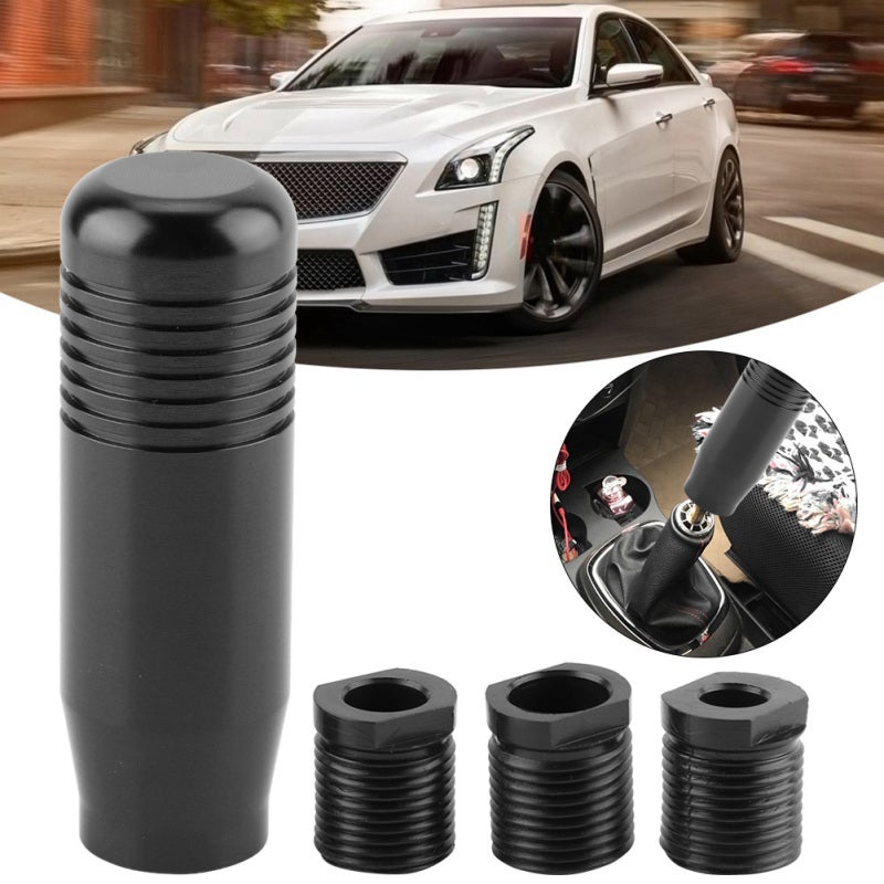 Car Gear Shift Knob Universal Manual - High Quality Metal Head with 3 Adapters for Easy Installation - Image 4