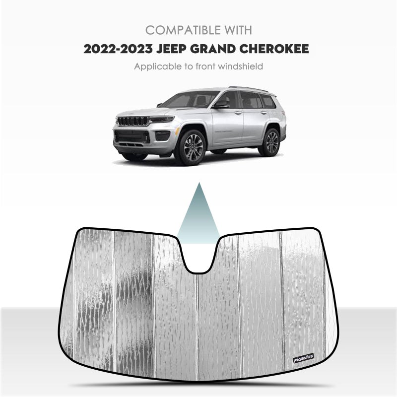 Pigenius Windshield Sunshade for Jeep Grand Cherokee 2022-2025, Grand Cherokee L 2021-2025 Front Window Shade - AstraGuard - Image 2