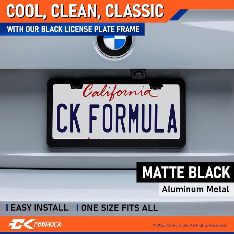 CK Formula Black Metal License Plate Frame - Image 2