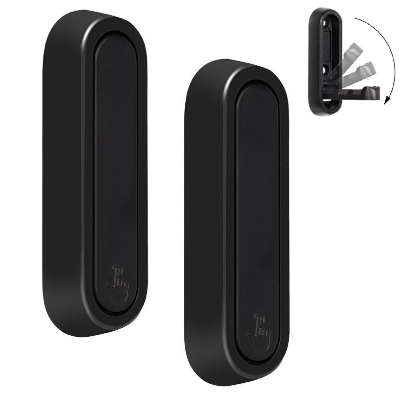 Dntorx Folding Wall Hooks 2 Pcs Foldable Black Coat Hooks Heavy Duty Foldable Hook Bathroom Towel Hooks Robe Hooks Wall Mounted for Hanging Coat Towels Clothes Hat Bags Keys