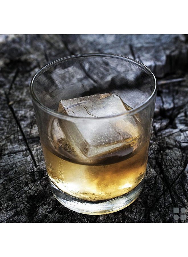 Glacio 100% Silicone Big Ice Cube Molds Combo - Giant Ice Cubes & Large Ice Sphere Mold Set - Ice Cube Molds for Cocktails and Whiskey Ice Cubes - Perfect for Craft Cocktails - Set of 2 - Image 3