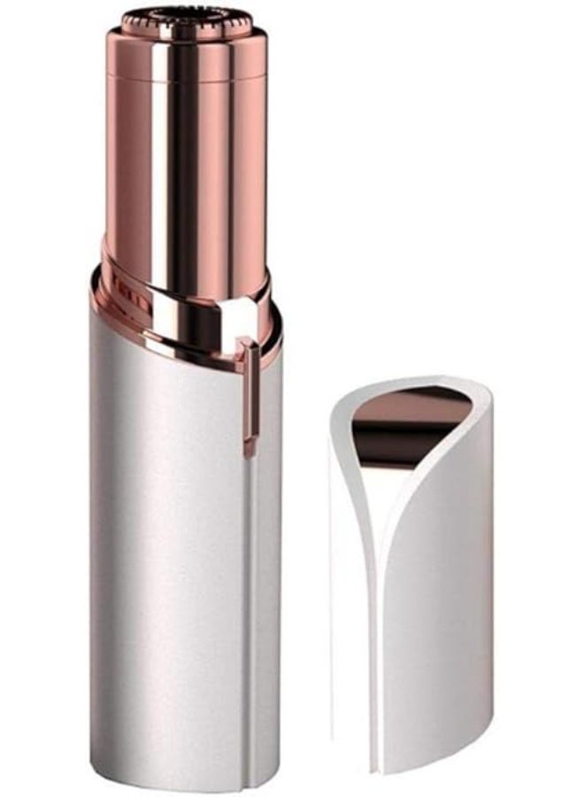 DSP Portable Facial Hair Remover for Women with Gentle Precision Trimming, Smooth Painless Hair Removal & Compact Rose Gold Design for Everyday Beauty Care Battery-Powered Women’s Facial Hair Epilator with Easy Dry Operation, Lightweight Travel-Friendly Size & Safe Hair Removal for Upper Lip, Chin and Facial Areas - white - Image 1
