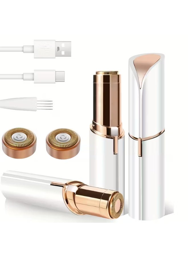 DSP Portable Facial Hair Remover for Women with Gentle Precision Trimming, Smooth Painless Hair Removal & Compact Rose Gold Design for Everyday Beauty Care Battery-Powered Women’s Facial Hair Epilator with Easy Dry Operation, Lightweight Travel-Friendly Size & Safe Hair Removal for Upper Lip, Chin and Facial Areas - white - Image 4
