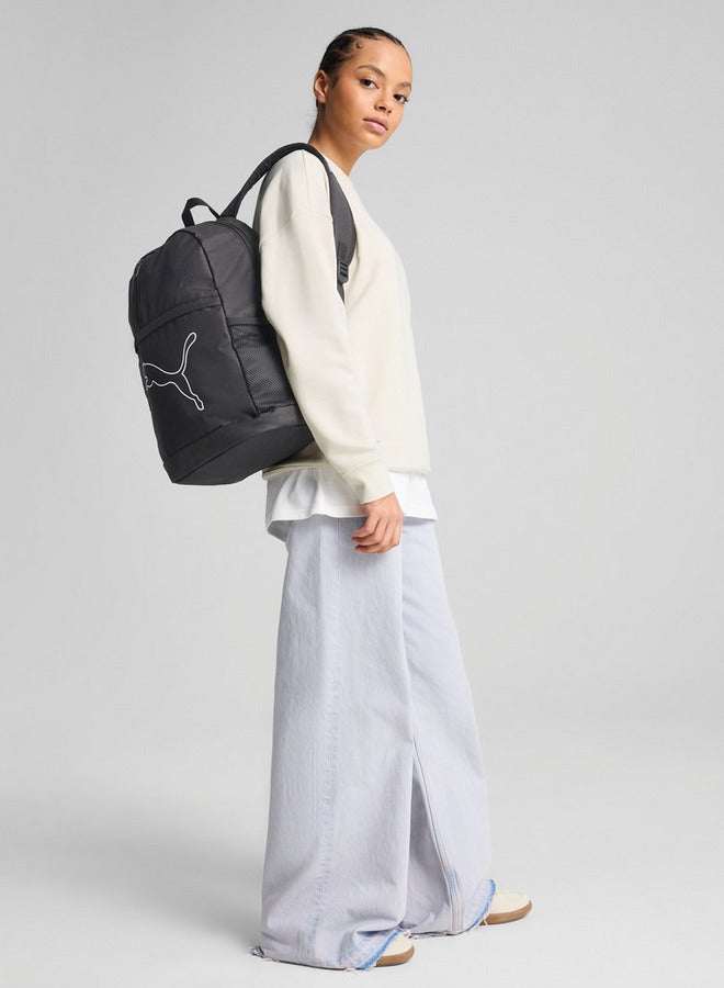 PUMA Logo Print School Backpack with Adjustable Straps and Zip Closure  - Image 2