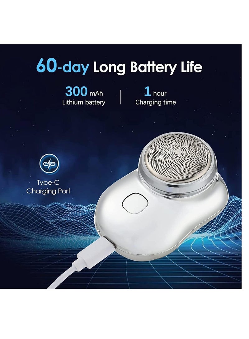 ELTRAZONE Mini & Portable Electric Shaver, New Pocket Portable Electric Shave, Magic USB Mini Shaver Electric Razor For Men, Rechargeable Travel Razors For Men Electric Shaver For Shaving Face(Green) - Image 3