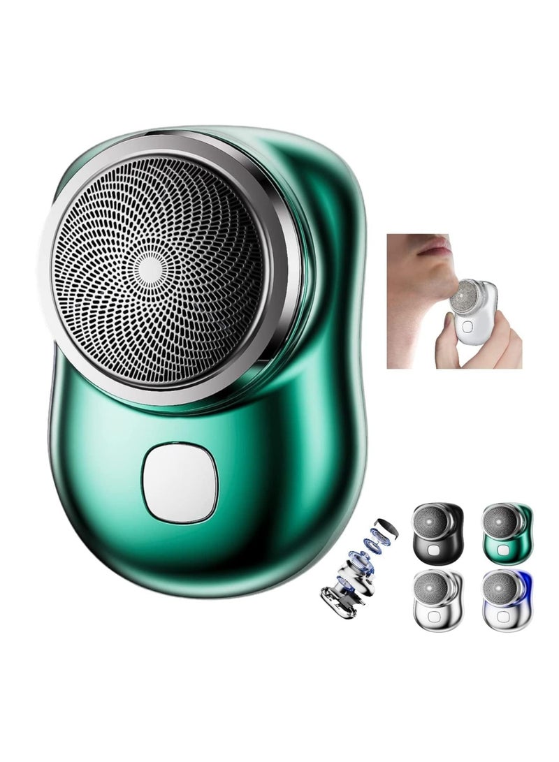 ELTRAZONE Mini & Portable Electric Shaver, New Pocket Portable Electric Shave, Magic USB Mini Shaver Electric Razor For Men, Rechargeable Travel Razors For Men Electric Shaver For Shaving Face(Green) - Image 1