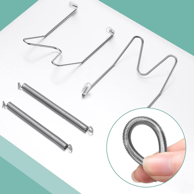 Hotop 12 Pieces Plate Hangers for Wall Stainless Steel Wire Invisible Heavy Duty Plate Hangers Display Holders with 12 Pieces Hooks for Wall Decorative(4-5 Inch,Silver) - Image 3