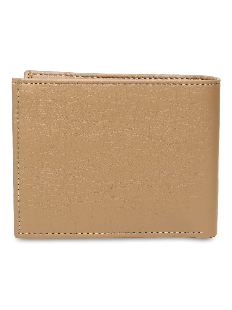 SAMTROH Beige Slider Design PU Leather Wallet for Men I 6 Card Slots I 2 Currency & Secret Compartments I 1 Coin Pocket & 1 ID Card Slots - Image 3