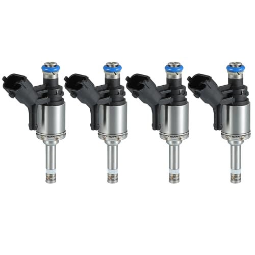 VekAuto 4 Pcs No.13537591623 Fuel Injector for Mini Cooper S/JCW 1.6T 2010-2015 for Mini Cooper Clubman S/JCW 1.6T 2010-2015 for Mini Cooper Coupe/Roadster S/JCW 1.6T 2012-2015 - Image 1