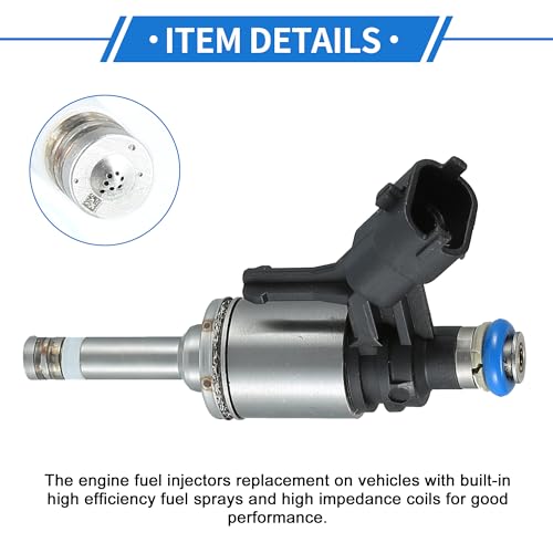 VekAuto 4 Pcs No.13537591623 Fuel Injector for Mini Cooper S/JCW 1.6T 2010-2015 for Mini Cooper Clubman S/JCW 1.6T 2010-2015 for Mini Cooper Coupe/Roadster S/JCW 1.6T 2012-2015 - Image 5