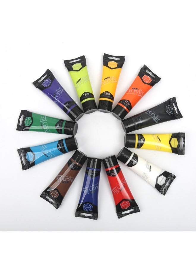 Keep Smiling Premium Acrylic Paint Set 12 Colors 12x75ml A-75-12 - Image 3