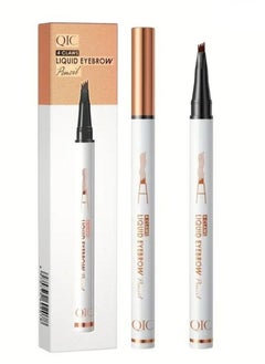 QIC Liquid Eyebrow Pencil Smudge Proof Brow Pencil with 4 Tip Microblade Eyebrow Pen Long Lasting 4 Claws Liquid Waterproof Eyebrow Pencil Natural Eyebrow Pencils 04 Black  - Image 2
