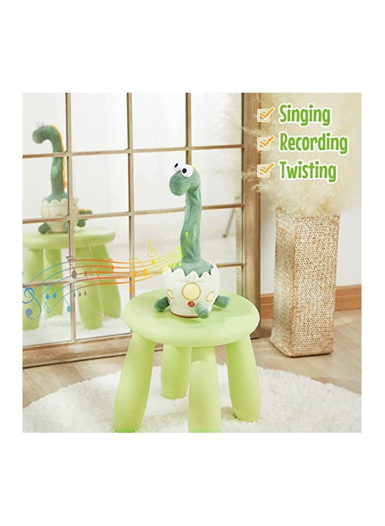 SYOSI Light up Dancing Talking Dinosaur Toys, Electronic Shake Interactive Toys, Glowing Toy Wriggle Singing Recordable Toy, 14” Funny Mimicking Speaking Creative Toy Birthday Gift for Kids - Image 4