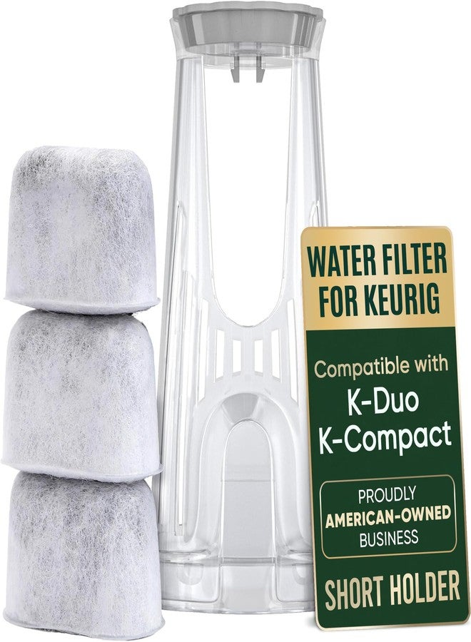 PUREHQ Keurig Filter Replacement Starter Kit - Water Filters for Keurig 2.0, K-Duo, K-Duo Hot & Iced, K Duo Essentials, K-Compact Coffee Makers by PureHQ - Includes Short Filter Holder and 3-Pack Cartridges - Image 1