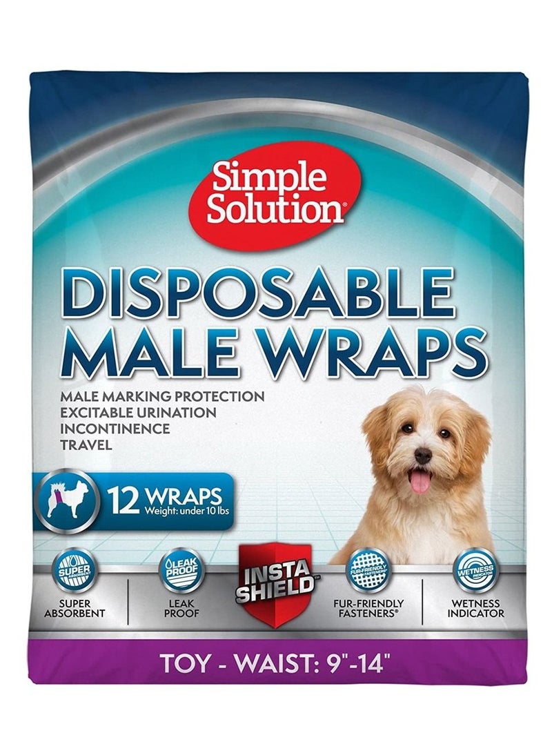 Simple Solution لفافات الكلاب الذكورية ذات الاستخدام الواحد XS، 12 قطعة - Image 1