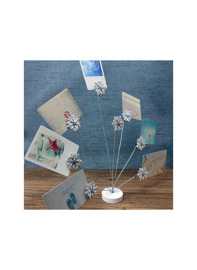 The Bros 8-Branch Family Tree Clip Photo Holders, Desktop Photo Display with Clips for Cards, Memos, Notes, and More, Unique Snowflake Design for Christmas, Wedding, and Special Occasions  - Image 2