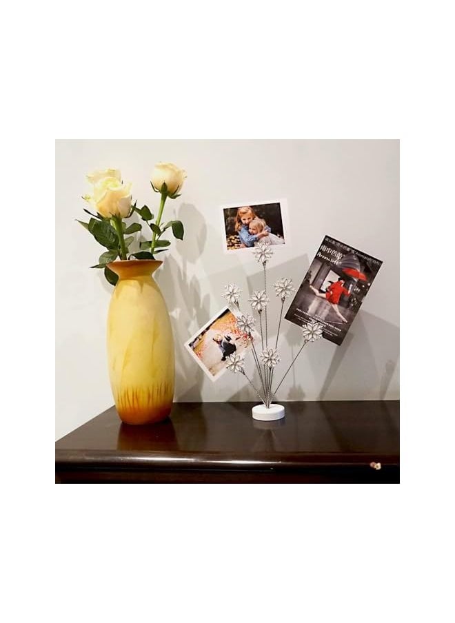 The Bros - 8-Branch Family Tree Clip Photo Holders, Desktop Photo Display with Clips for Cards, Memos, Notes, and More, Unique Snowflake Design for Christmas, Wedding, and Special Occasions - Image 1