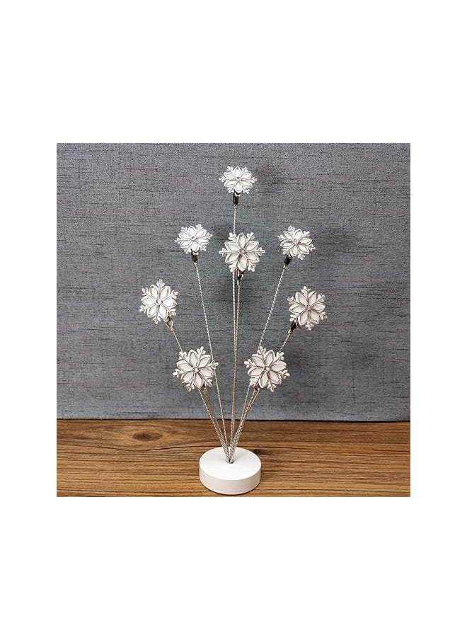 The Bros 8-Branch Family Tree Clip Photo Holders, Desktop Photo Display with Clips for Cards, Memos, Notes, and More, Unique Snowflake Design for Christmas, Wedding, and Special Occasions  - Image 3