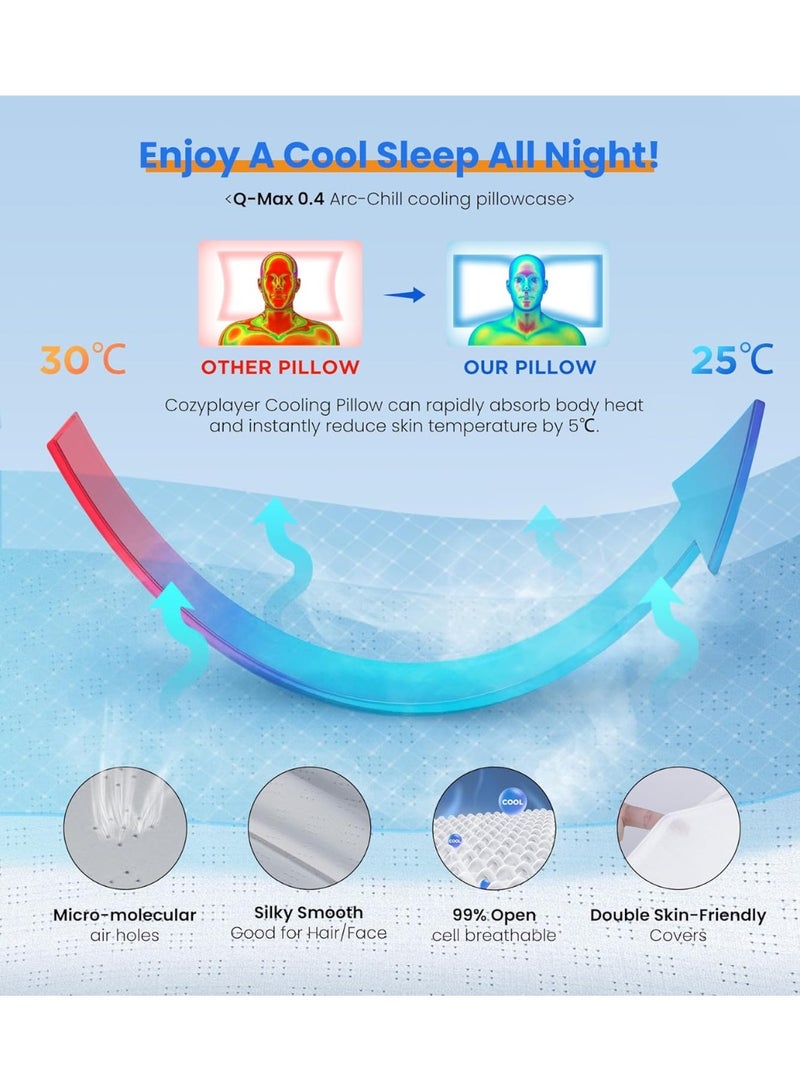 LIMOS Ultra Pain Relief Cooling Pillow for Neck Support, Adjustable Cervical Pillow Cozy Sleeping, Odorless Ergonomic Contour Memory Foam Pillows, Orthopedic Bed Pillow for Side Back Stomach Sleeper - Image 5