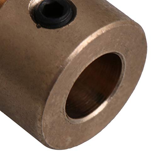 CNBTR 0.5 Modulus Brass Gear Shaft Set 6mm Hole Dia + 50T Brass Wheel Set 1:50 Reduction Ratio - Image 5