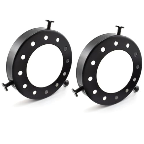 MARRTEUM UNO-Type Lamp Shade Holder 2-1/4 Inch Fitter Adapter Retro Pandant Light Screw-on Holder [2pcs, Black] - Image 1