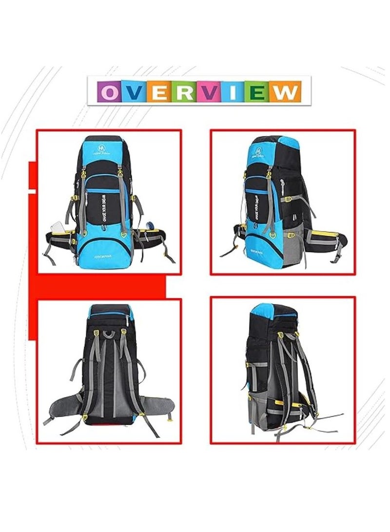 Hyper Adam TRAVEL BACKPACK FOR OUTDOOR SPORT HIKING TREKKING BAG CAMPING RUCKSACK - 55 L (SKY Blue) - Image 5