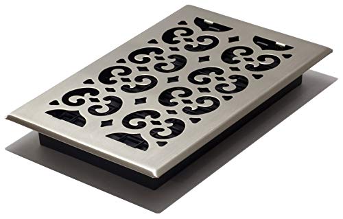 Decor Grates SPH610-NKL Floor Register, 6x10, Nickel Finish - Image 1