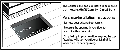 Decor Grates SPH610-NKL Floor Register, 6x10, Nickel Finish - Image 3