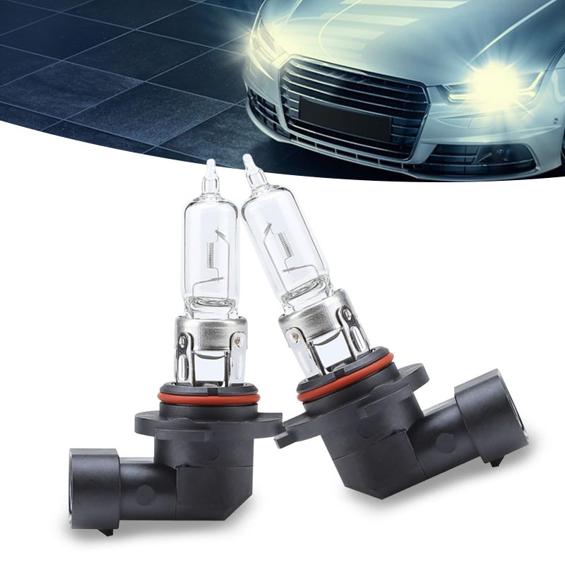 gunhunt 2 PCS Car 900555W Halogen Bulb12V Quartz Lamp Beam LowHigh Beam Fog Light Replacement Allinone Plug and Play BulbsSuitable for Replacement of Original 9005 Bulb Model Warm white light