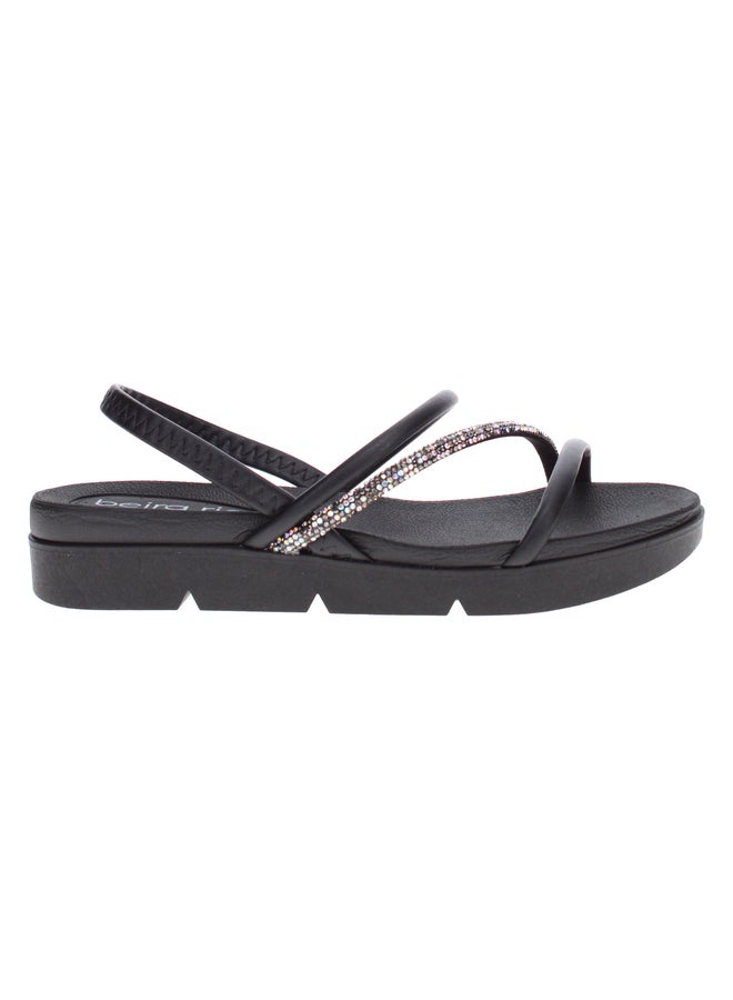 Beira Rio Embellished Flat Thong Sandals - Image 1