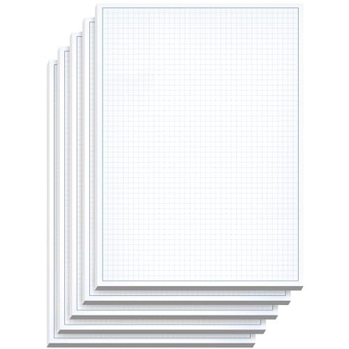 NextDayLabels Graph Paper Pad for Blueprint Drawings, Drafting, Engineering Drawing, and Planning - Graph Paper 11x17 Blueprint Quadrille Grid Paper Pads with Blue Lines, High Brightness 50 Sheets (5-Pack) - Image 1