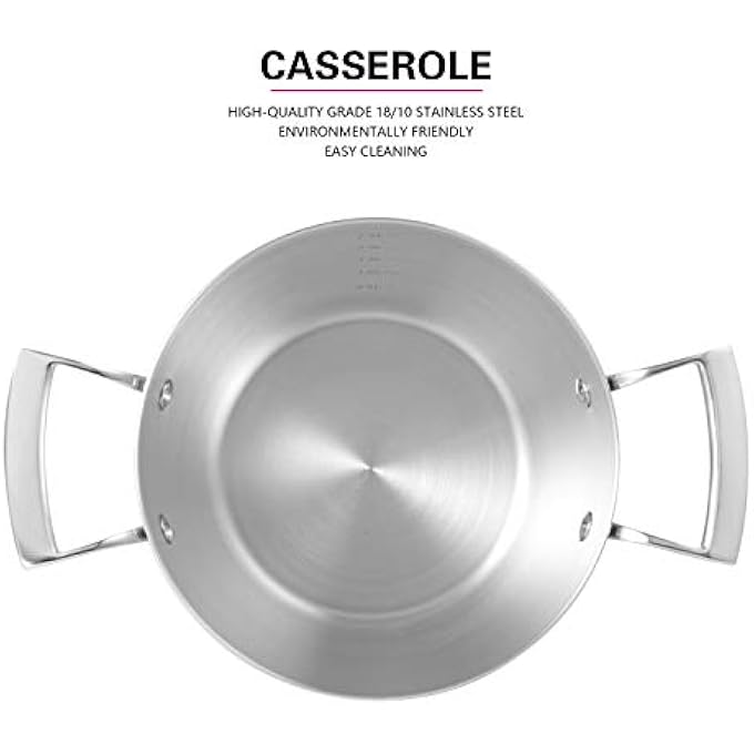 Fissman Stockpot Millenium 24X14 Cm  56 Ltr With Glass Lid Stainless Steel - Image 2