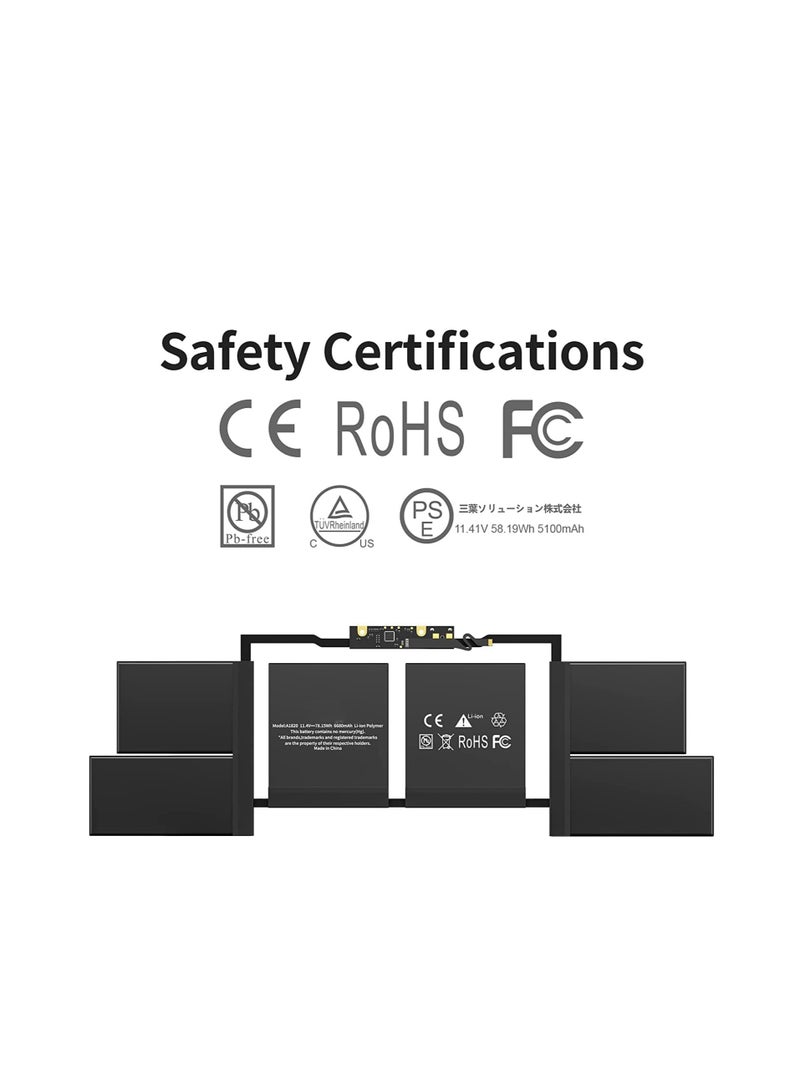 Terabyte 11.4V 76.15Wh /6680mAh. A1820 A1707 Laptop Battery Compatible for Apple Mac Book Pro 15-inch A1707 Late 2016 Mid 2017 A MLH32LL A MLH42LL A1820 - Image 4