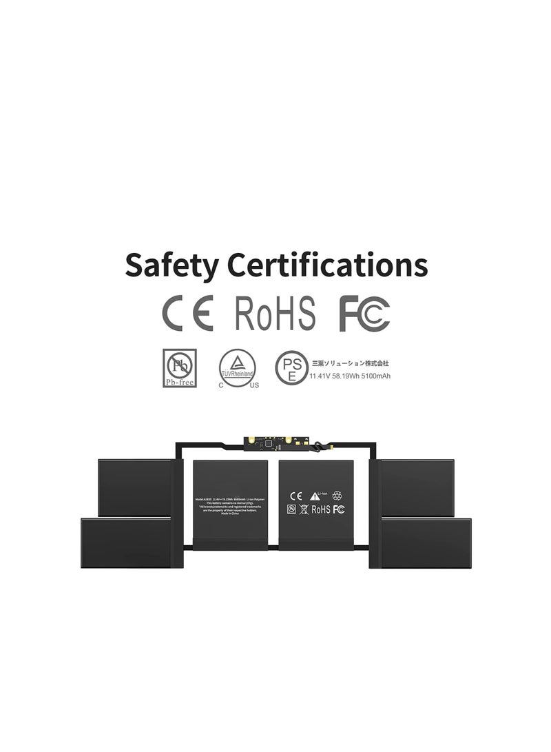 Terabyte 11.4V 76.15Wh /6680mAh. A1820 A1707 Laptop Battery Compatible for Apple Mac Book Pro 15-inch A1707 Late 2016 Mid 2017 A MLH32LL A MLH42LL A1820 - Image 3