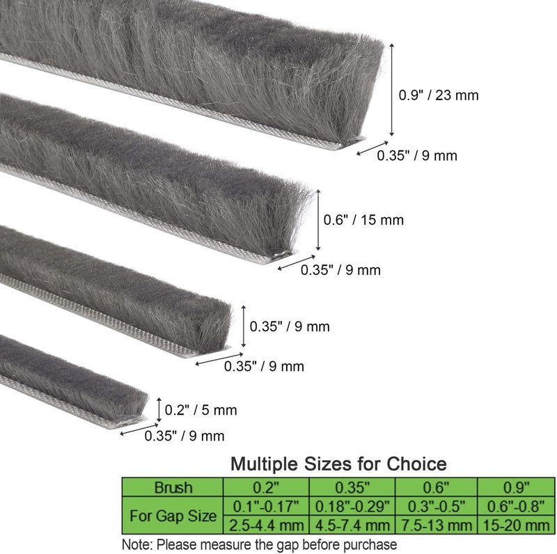 YOCCEK Self-Adhesive Weather Stripping Seal for Doors & Windows – Soundproof Insulation Gap Filler for Sliding, Exterior, Front, and Jamb Frames – 0.2" x 0.35" x 33 ft, Gray - Image 5