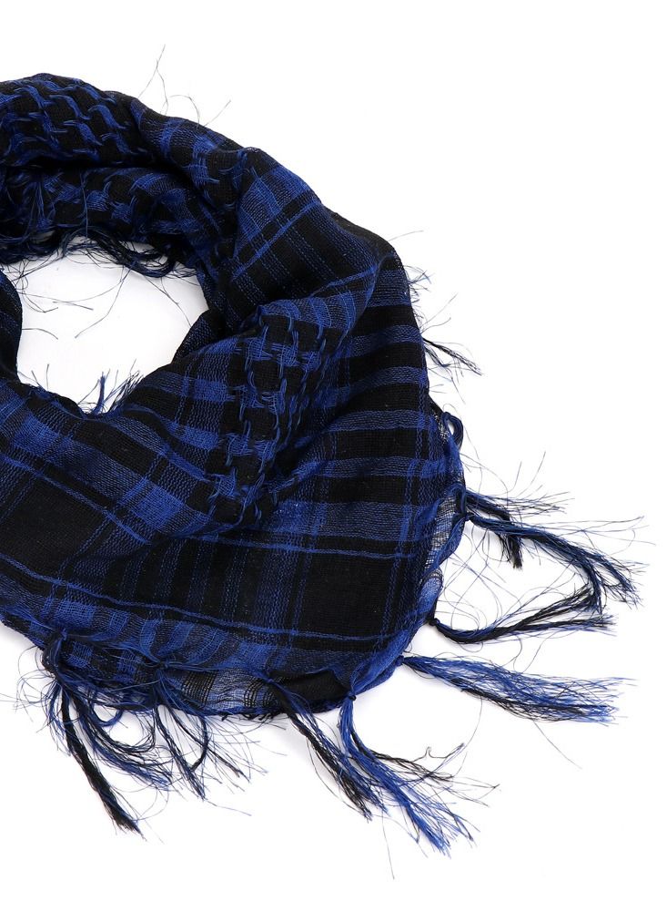 Loquat Wind-Proof And Sand-Proof Warm Scarf Royal Blue - Image 3