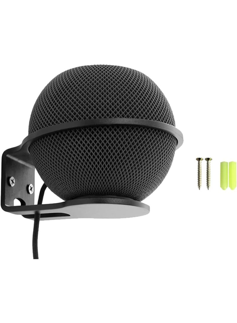SYOSI Wall Mount for HomePod Mini, Sturdy Steel Stand Holder, Black, Wall-Mounted - Image 1