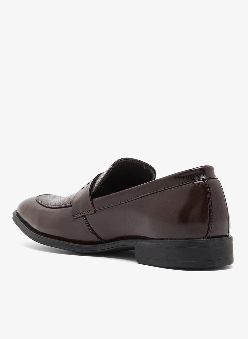 Robert Wood Classic Textured Penny Loafers - Image 2