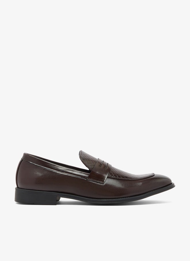 Robert Wood Classic Textured Penny Loafers - Image 1