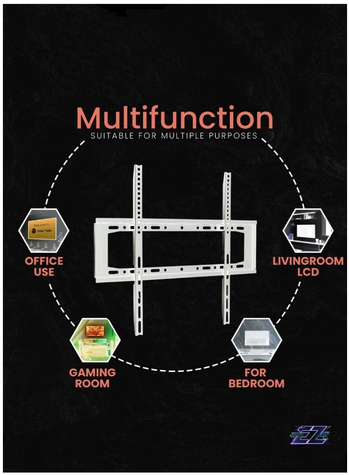ELTRAZONE Universal Wall Mounted TV Mount Bracket – Heavy Duty Adjustable for 40”-80” LCD/LED Flat Screens, Space-Saving VESA Compatible, Sturdy Streamlined Design, Easy Installation - Image 3