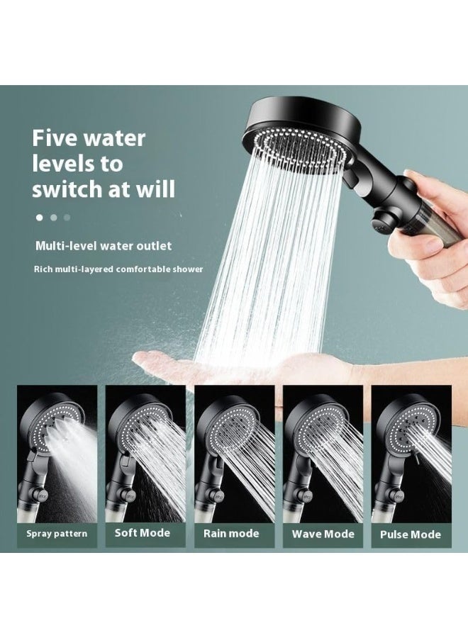 Arabest High Pressure 5-Mode Filtered Shower Head, Built-in Power Wash for Hard Water, Handheld Filter Shower Head and 15 Filters, Compatible with All Standard Shower Hoses - Image 3