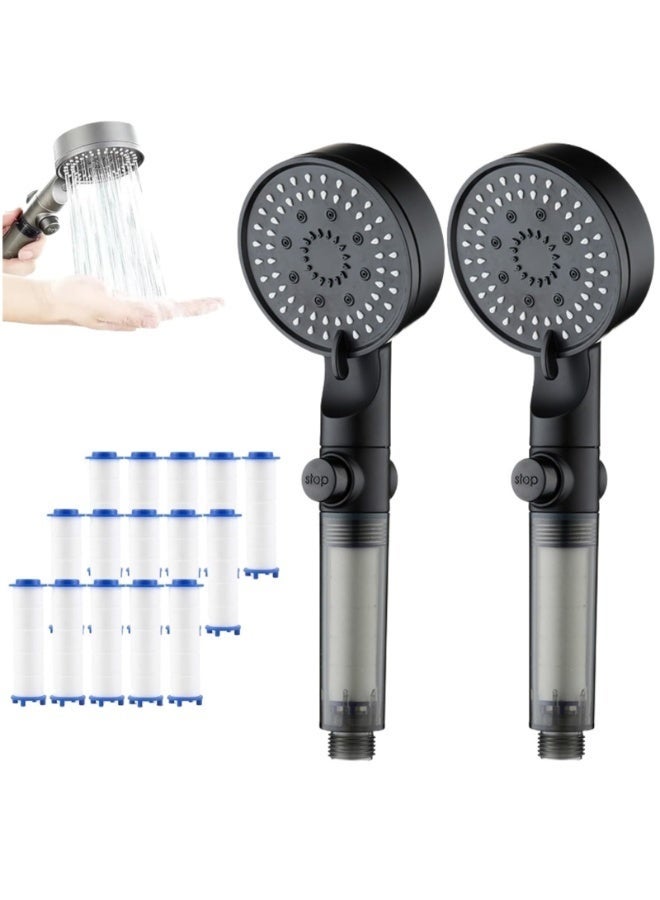 Arabest High Pressure 5-Mode Filtered Shower Head, Built-in Power Wash for Hard Water, Handheld Filter Shower Head and 15 Filters, Compatible with All Standard Shower Hoses - Image 1